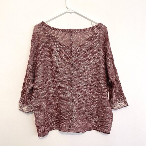 KUT FROM THE KLOTH STITCH FIX Nancy Marled Sweater Top Burgundy Red 3/4 Sleeve S - Picture 11 of 12